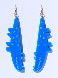 Croc earrings-mega-sky blue