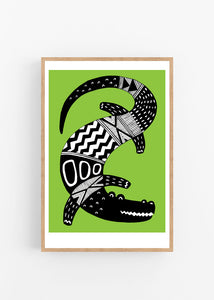 Art Print - Green Croc