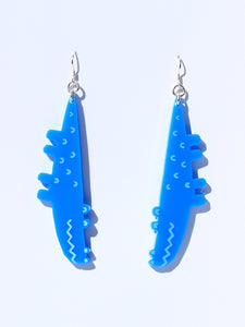 Croc earrings-mini-sky blue