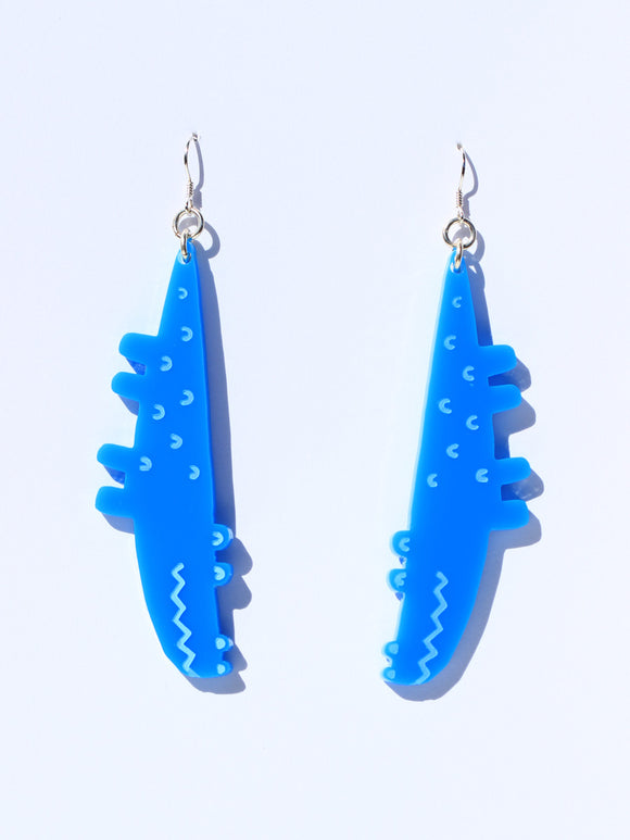 Croc earrings-mini-sky blue